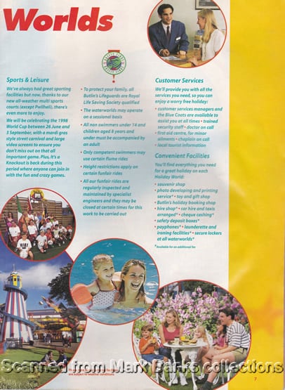 1998 Butlins Holiday Worlds Brochure