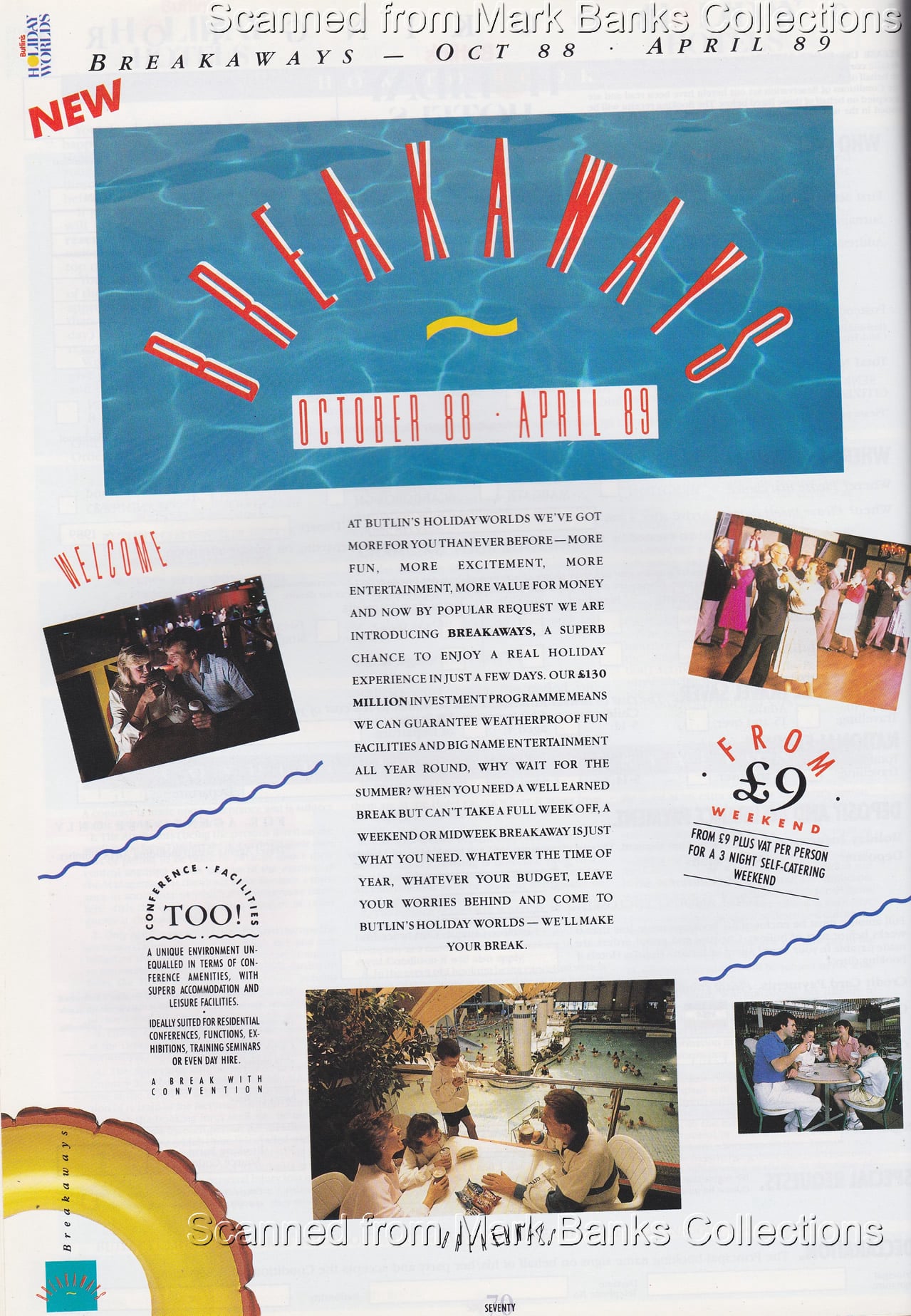 1989 Butlins Holiday Worlds Brochure