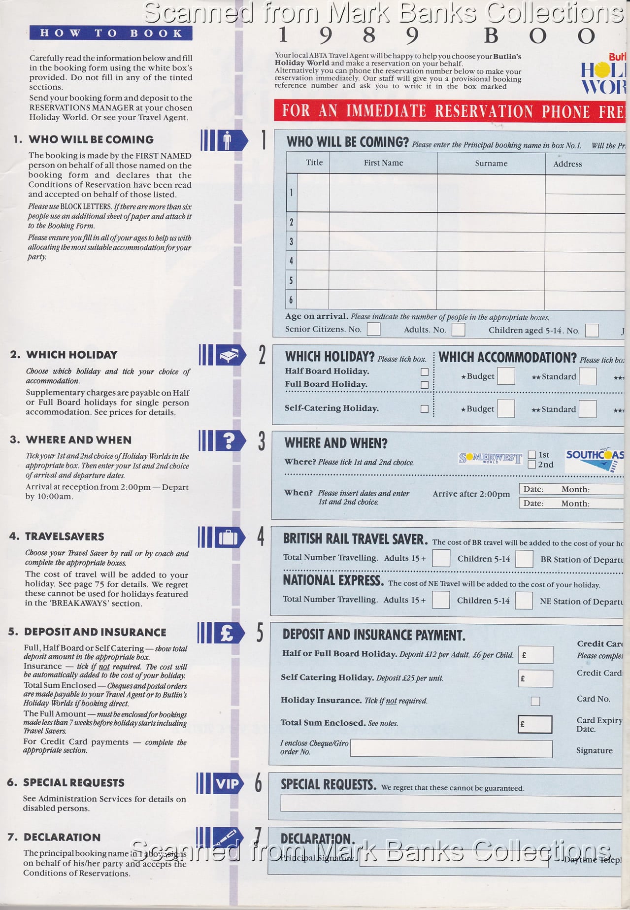 1989 Butlins Holiday Worlds Brochure