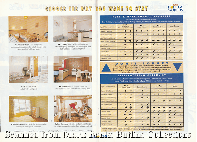 1991 Butlins Holiday Worlds Brochure