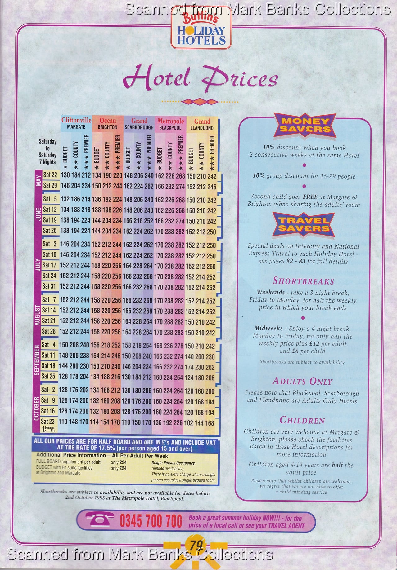 1993 Butlins Holiday Worlds Brochure