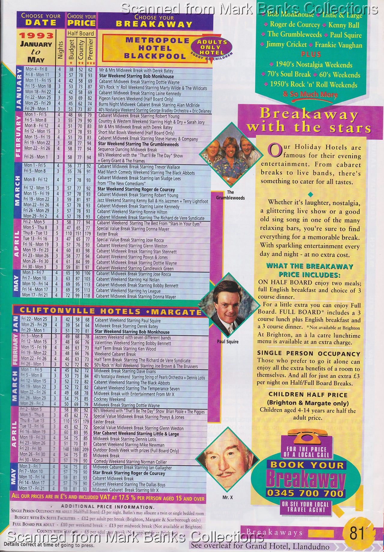 1993 Butlins Holiday Worlds Brochure