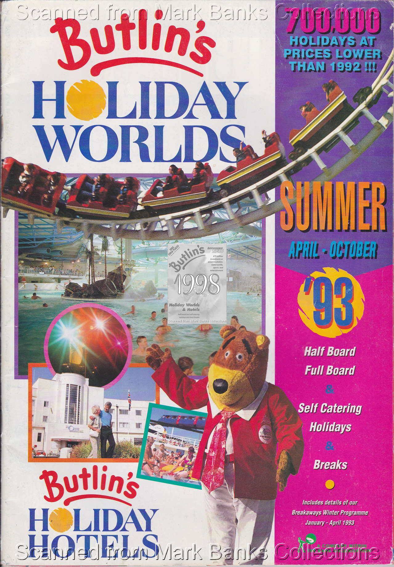 Summer 1993 Butlins Brochure 