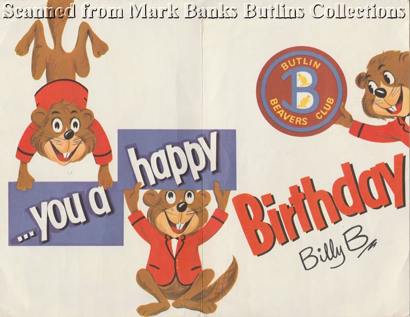Butlins Beavers Club Birthday