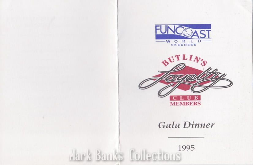Butlins Loyalty Club Gala Dinner 1995