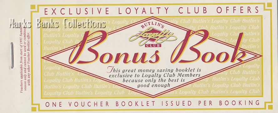 Butlins Loyalty Club vouchers
