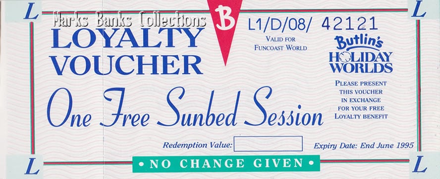 Butlins Loyalty Club vouchers