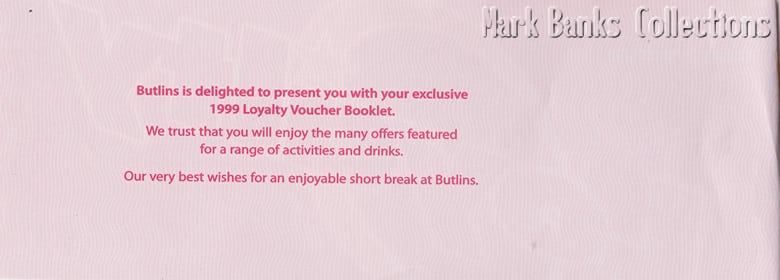 Butlins Loyalty Club vouchers