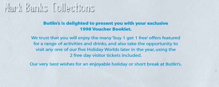 Butlins Loyalty Club vouchers