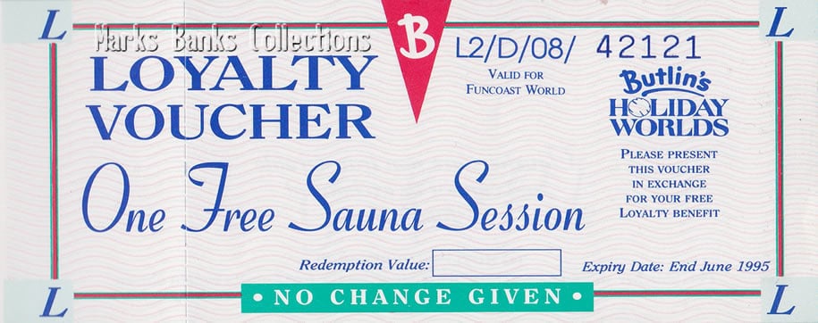 Butlins Loyalty Club vouchers