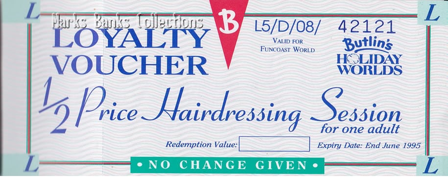 Butlins Loyalty Club vouchers