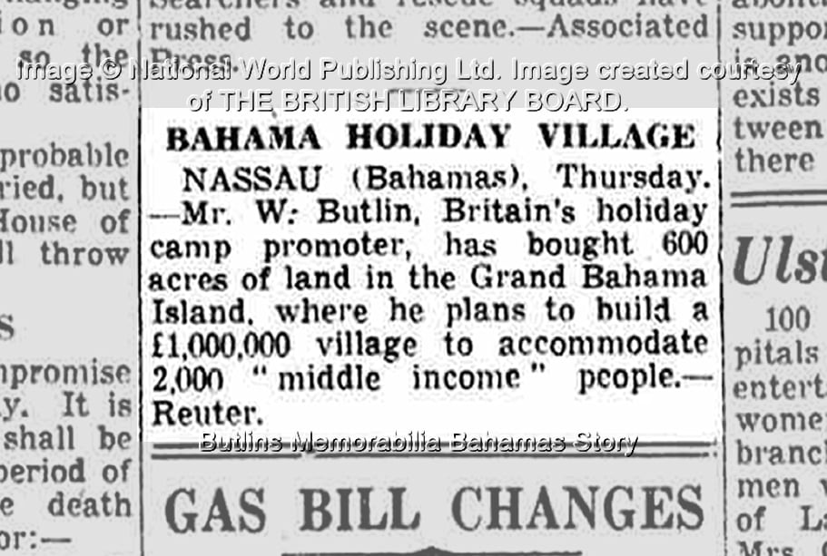 Belfast News-Letter - Friday 09 July 1948 - Butlins Memorabilia Butlins Bahamas Story