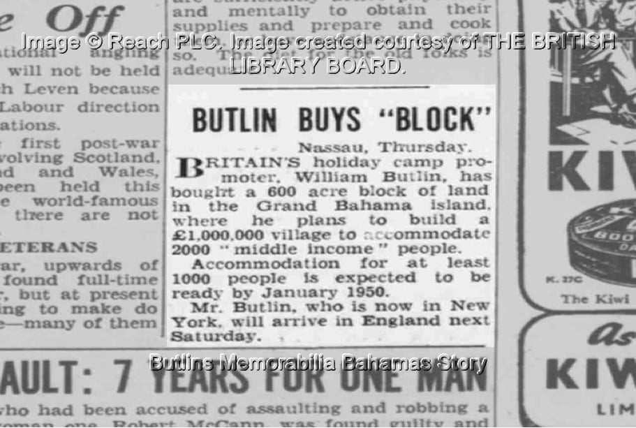 Daily Record - Friday 09 July 1948 - Butlins Memorabilia Butlins Bahamas story