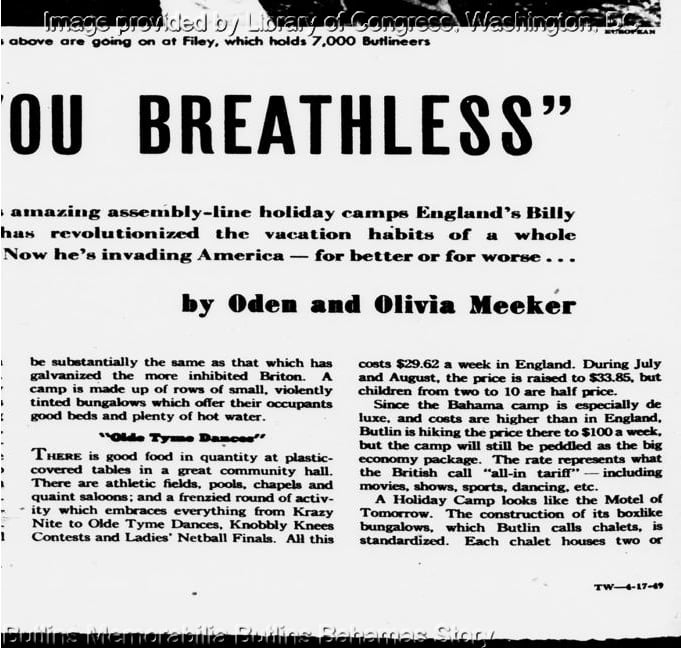 The Evening Star, 17th April 1949 - Butlins Memorabilia Butlins Bahamas Story