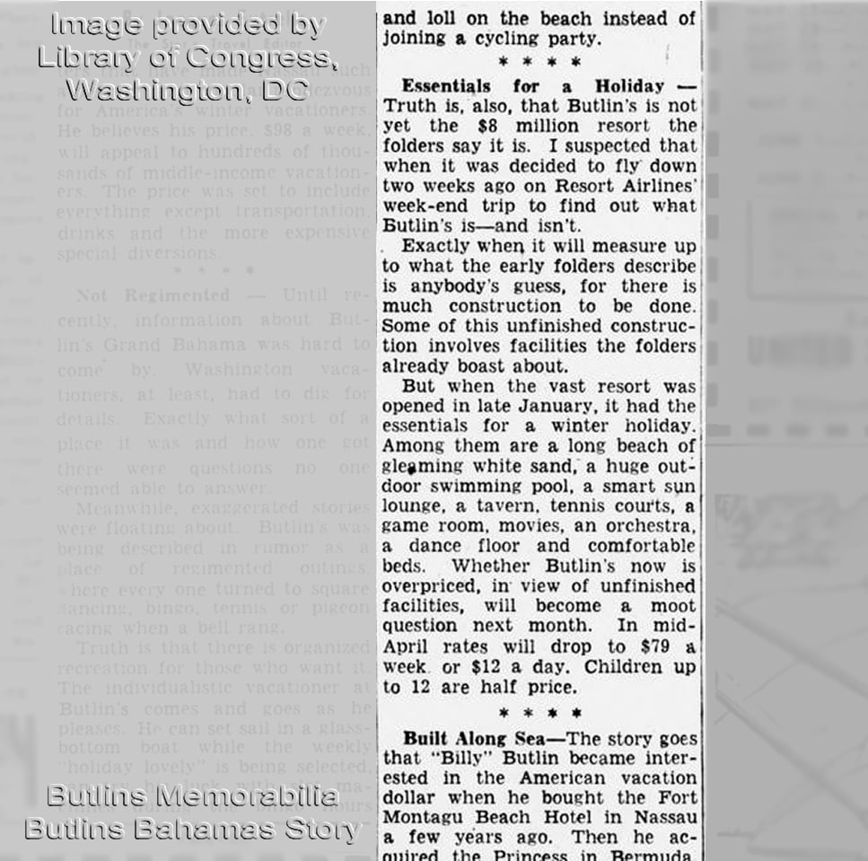The Evening Star, 26th March 1949 - Butlins Memorabilia Butlins Bahamas Story