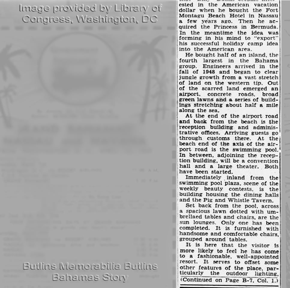 The Evening Star, 26th March 1949 - Butlins Memorabilia Butlins Bahamas Story