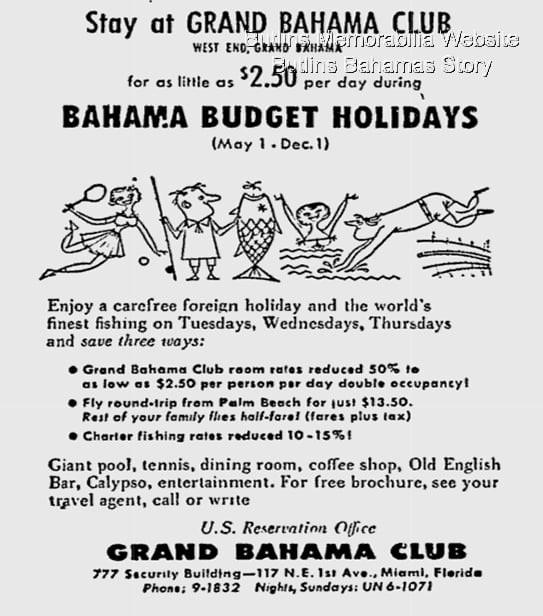 Grand Bahama Club Advert