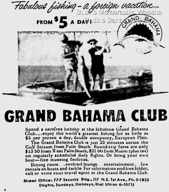 Grand Bahama Club Advert