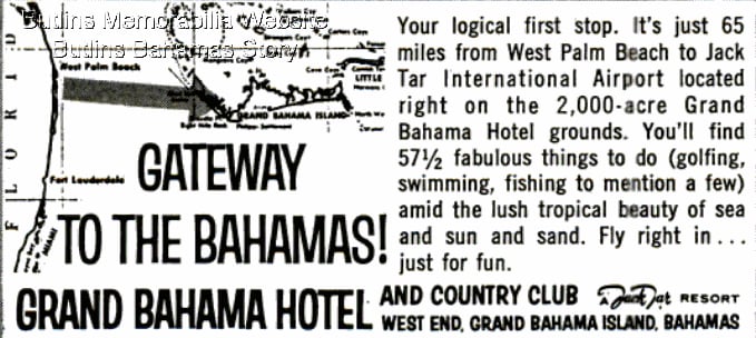 Jack Tars Grand Bahama Adverts