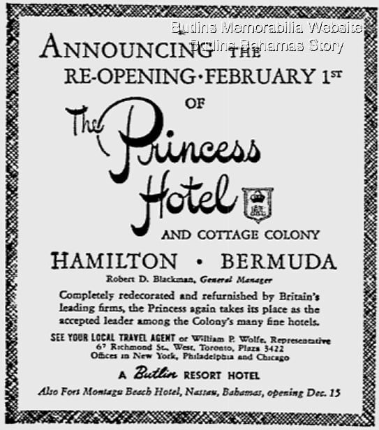 Princess Hotel Advert
