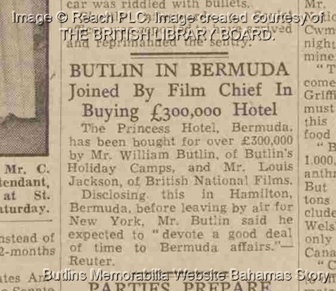Western Morning News - Monday 12th January 1948 - Butlins Princess Hotel
