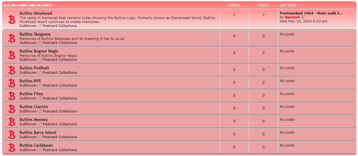 Butlins Memorabilia Website Forum