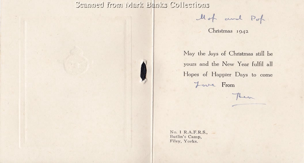 Butlins RAF 1942 Christmas Card
