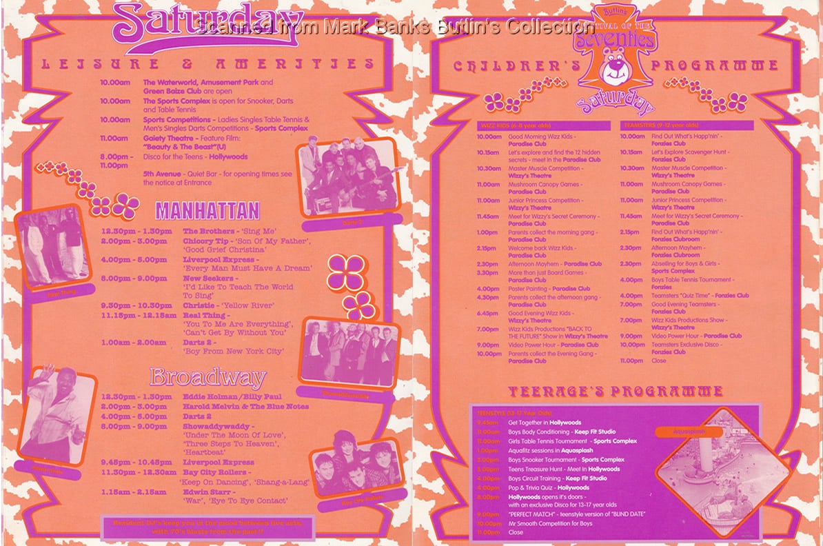 Butlins Bognor Regis 70's Event