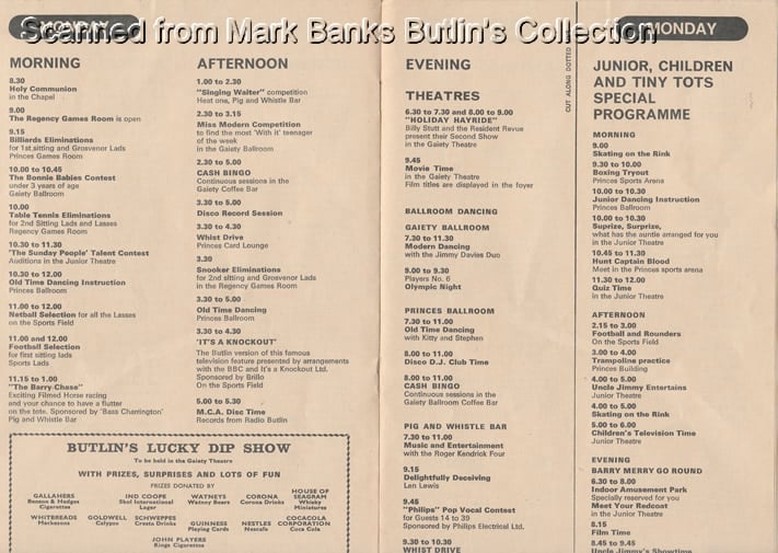 Butlins Barry Island 1972 Guide