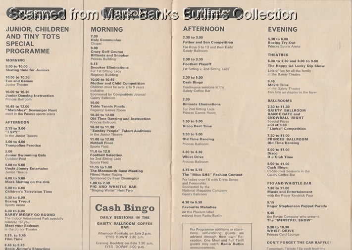 Butlins Barry Island 1972 Guide