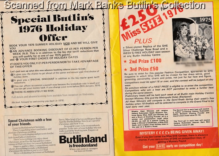 Butlins Clacton 1975 Guide