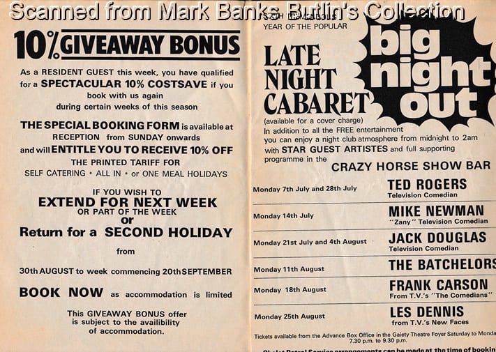 Butlins Clacton 1975 Guide
