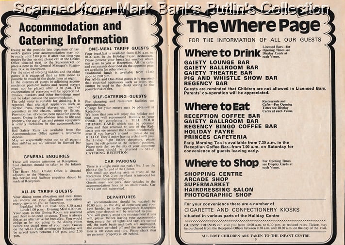 Butlins Bognor Regis 1982 Guide