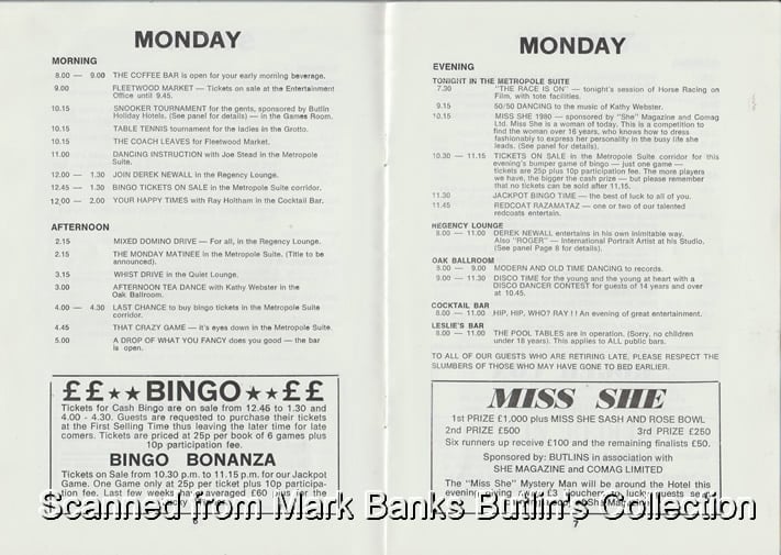 Butlins Hotel 1980 Guide