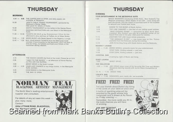 Butlins Hotel 1980 Guide