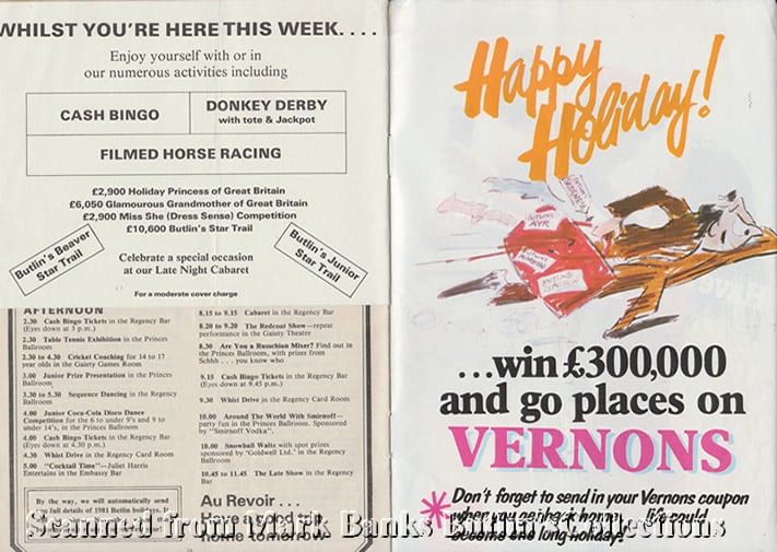 Butlins Minehead 1980 Guide
