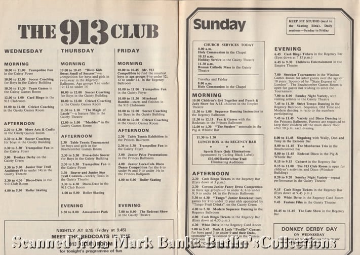 Butlins Minehead 1980 Guide