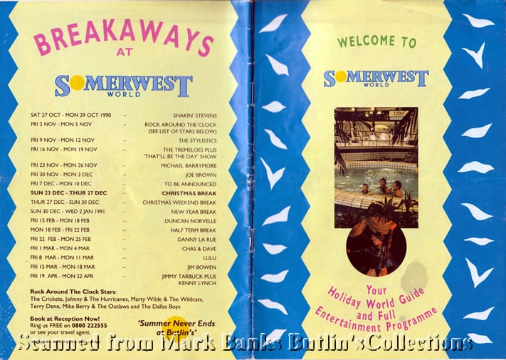 Butlins Minehead 1990 Guide