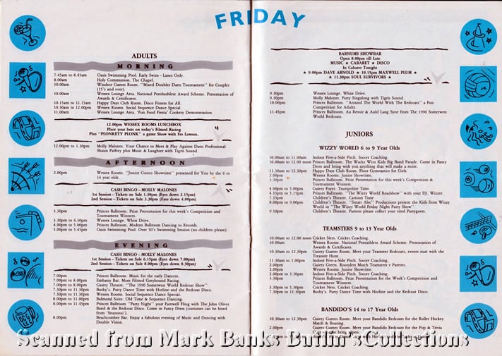 Butlins Minehead 1990 Guide