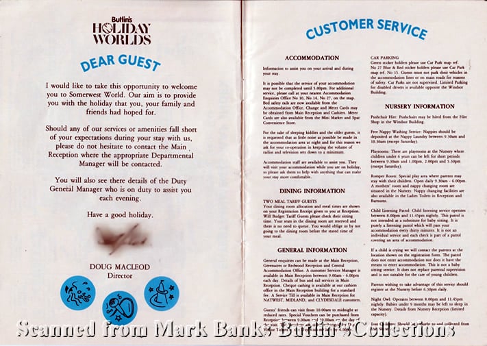 Butlins Minehead 1990 Guide