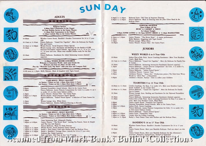 Butlins Minehead 1990 Guide