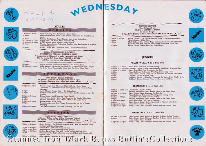 Butlins Minehead 1990 Guide