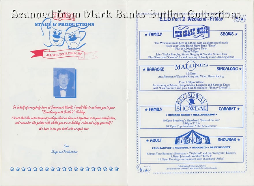 Butlins Minehead 1994-5 Guide