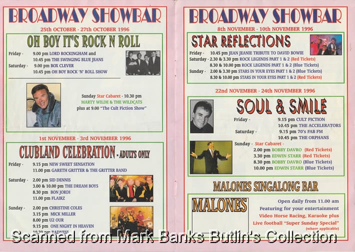 Butlins Minehead 1996 Guide