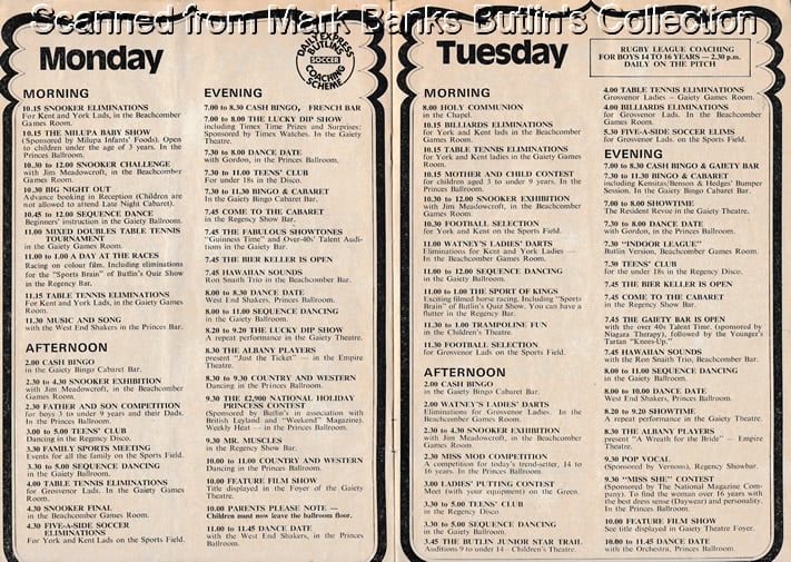 Butlins Filey 1978 Guide