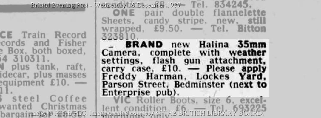 Locke's Yard Advertisement