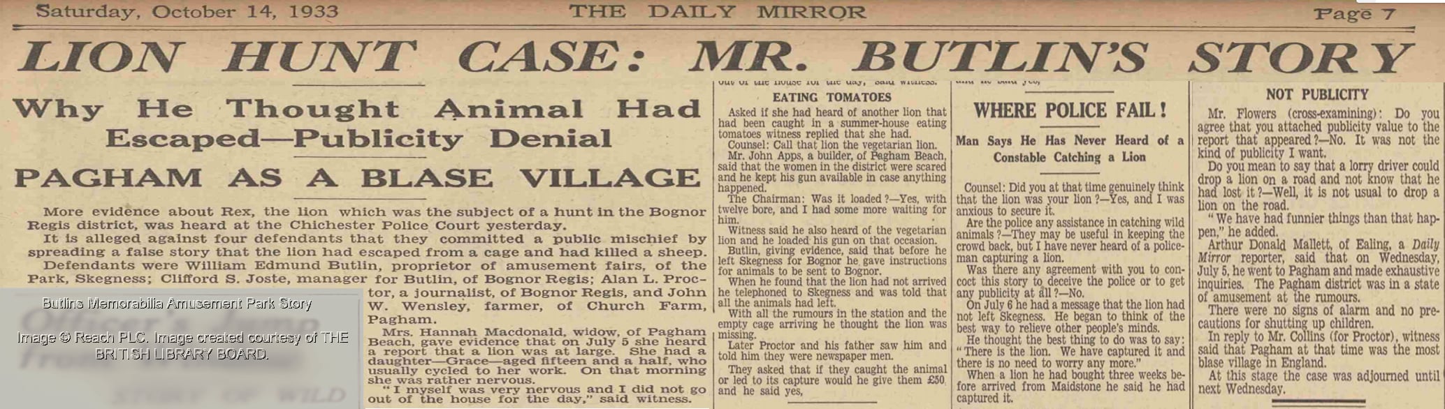 Daily Mirror - Saturday 14 October 1933
