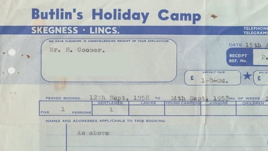 Butlins Skegness Recipts