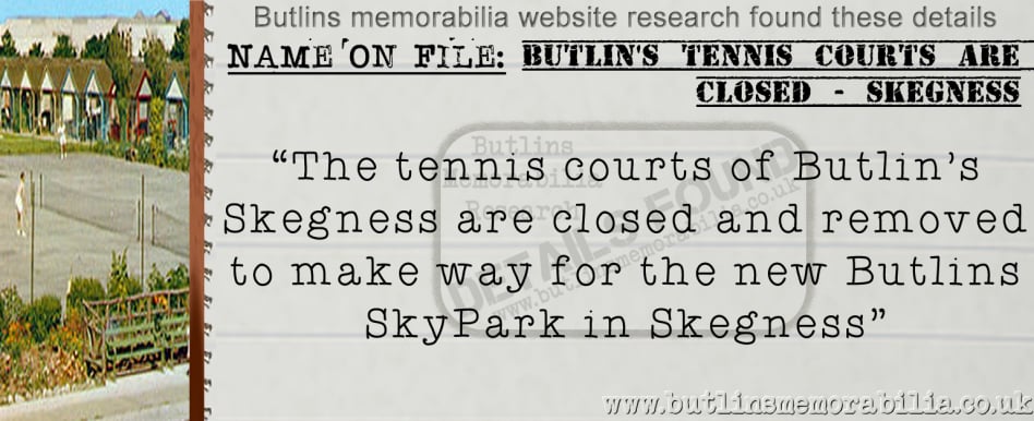 Butlin's Tennis Courts